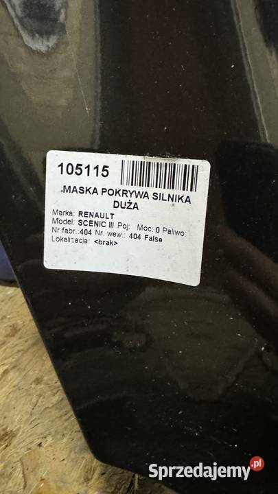 Renault scenic iii 3 maska blotnik prawy przed Alwernia