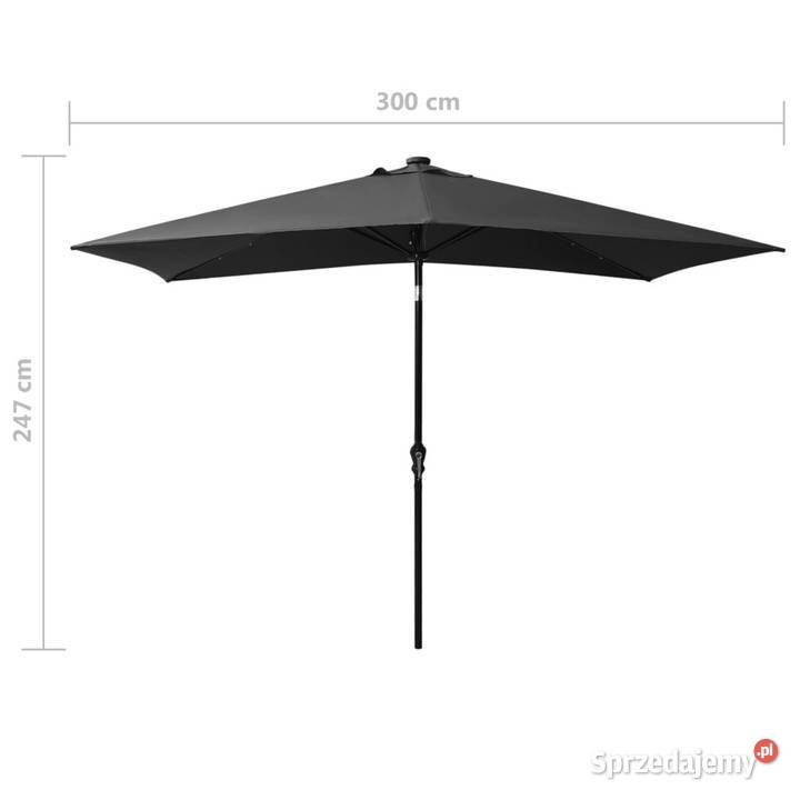 Parasol ogrodowy z LED i stalowym słupkiem Warszawa
