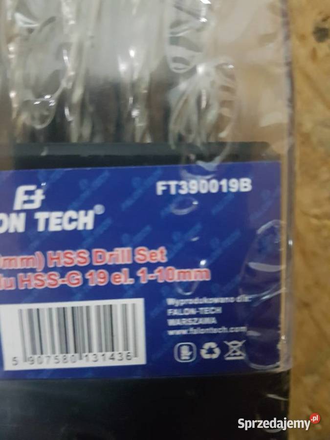 FALON TECH Wiertła HSS do metalu 19pcs FT390019B wielkopolskie Głogowa