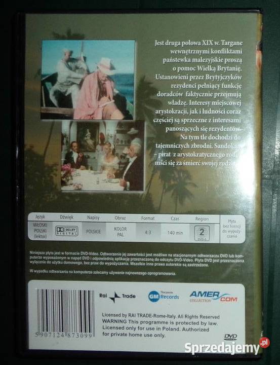 Sandokan 3 i 4 DVD płyty idealne piraci nie z Rzeszów