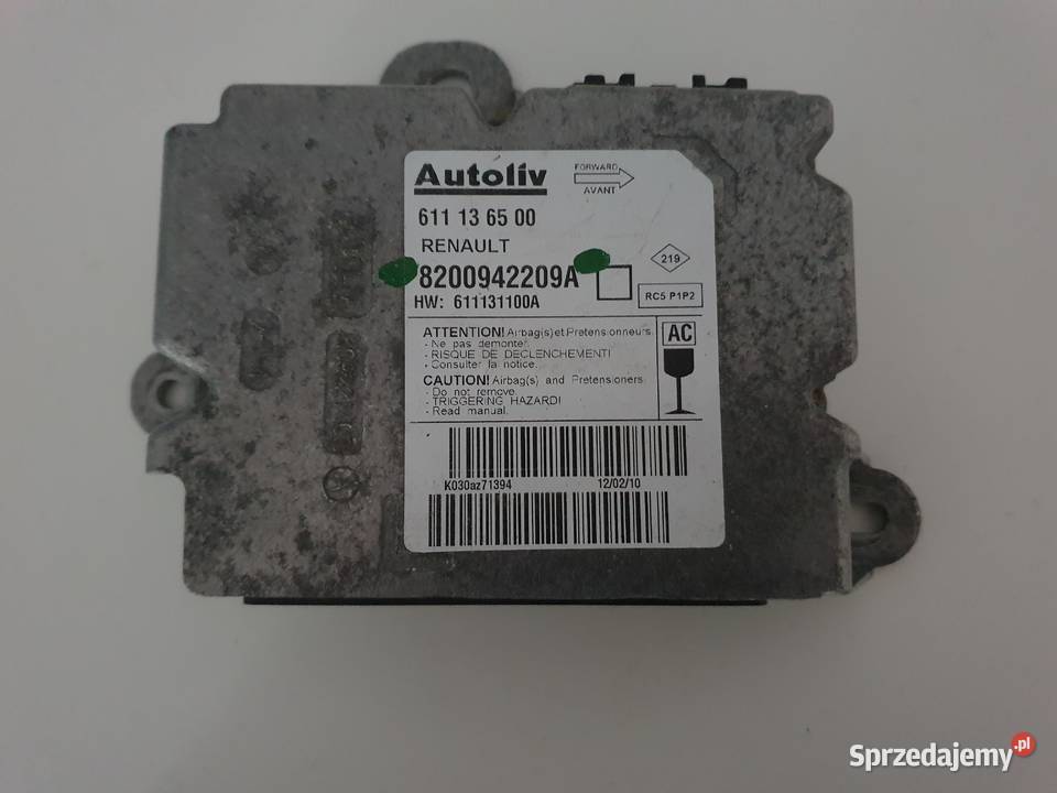 8200942209A sensor airbag moduł sterownik Wrocław