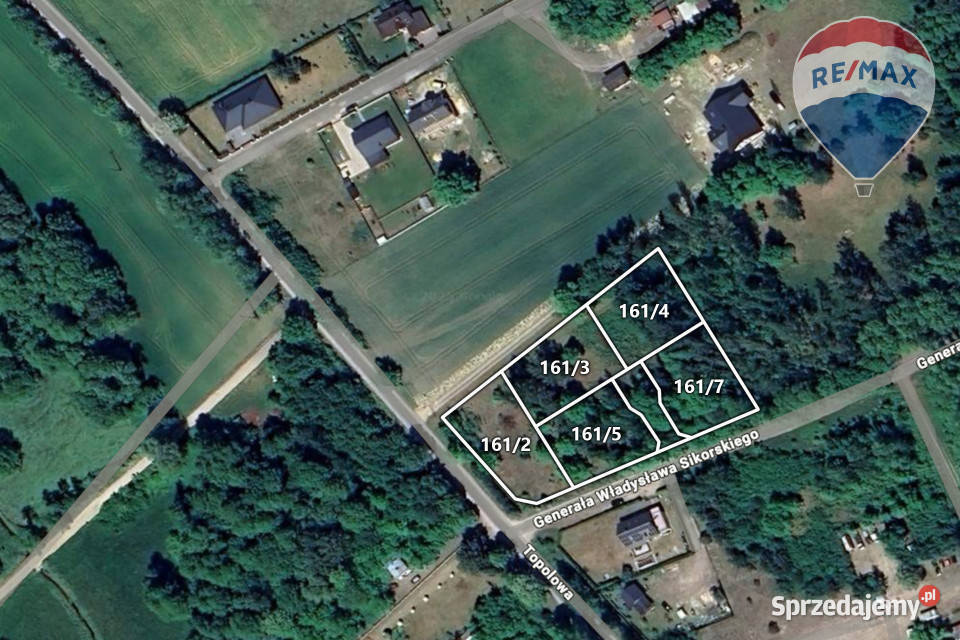 Działka budowlana 1096m2 Grądy k Żyrardowa