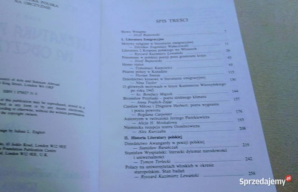 Literatura polska na obczyźnie V 5 Bujnowski Gdańsk