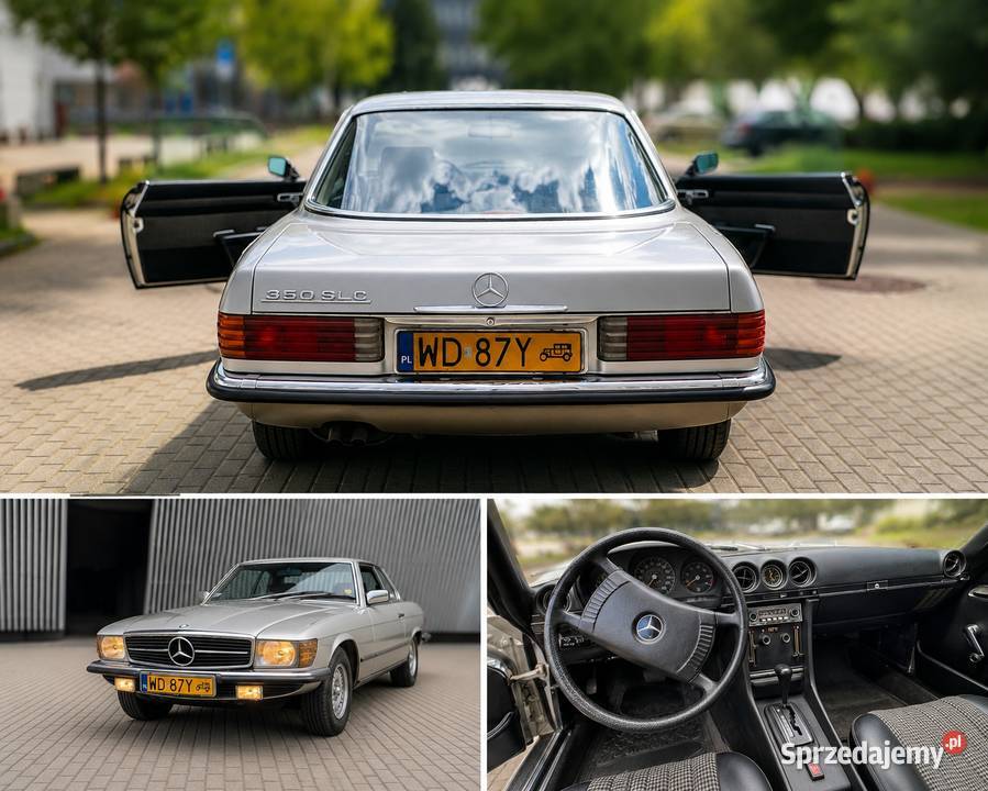 MercedesBenz 350 SLC C107 V8 35 1971 Europejska srebrny Warszawa