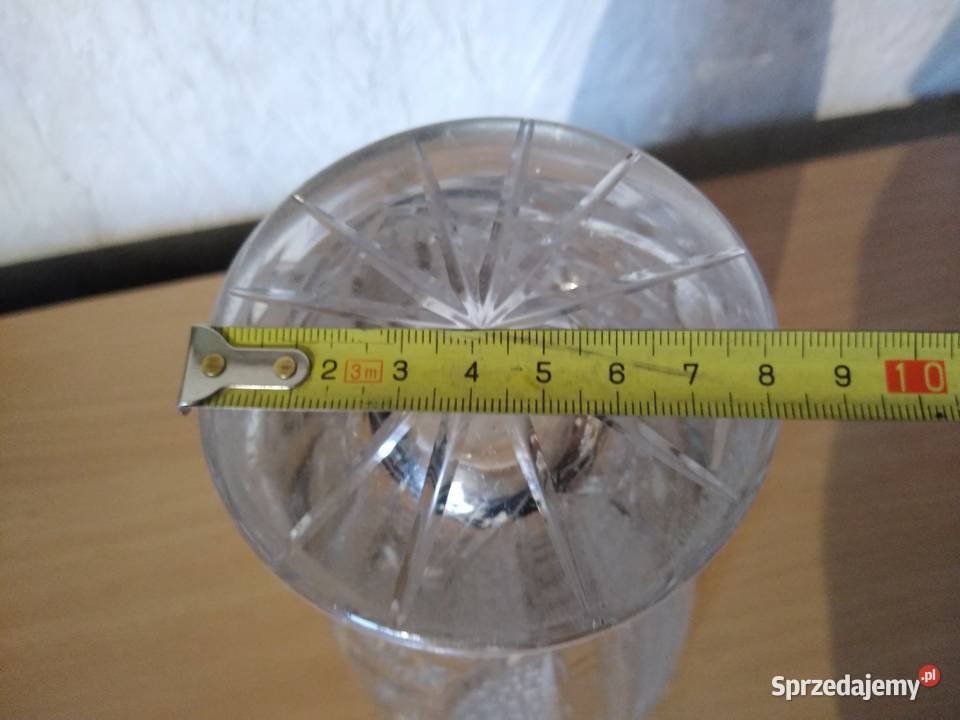 Stary kryształowy wazon zabytek z czasó PRL Dąbrowa Górnicza
