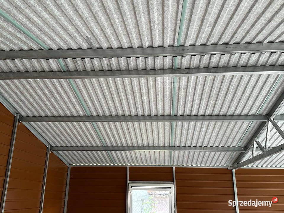 GARAŻ BLASZANY 6m x 6m DWUSPAD 2xBRAMA DRZWI Łapanów sprzedam
