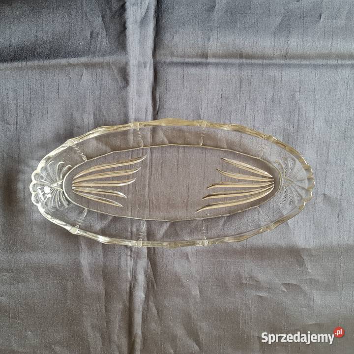 Szklany półmisek z okresu PRLu Porcelana i szkło Warszawa