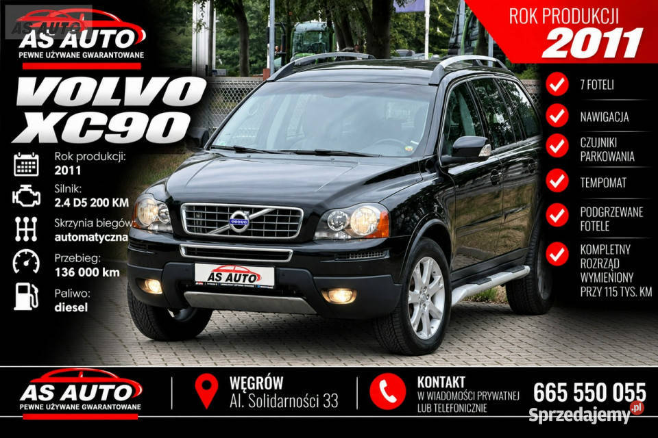 Volvo XC 90 24D5 200 ABS Węgrów sprzedam