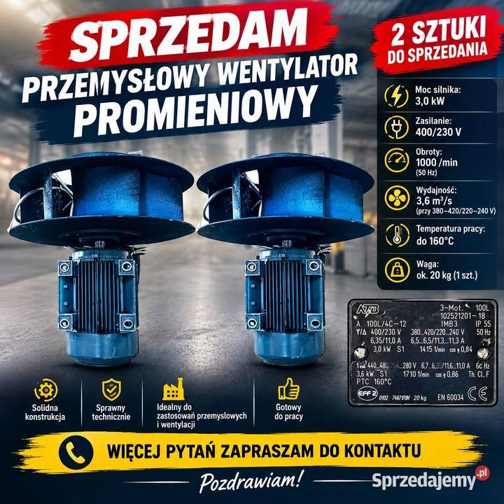 Wentylator promieniowy Łódź