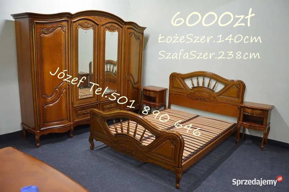 Piękna Sypialnia Stylowa Dębowe komplety Pszczyna