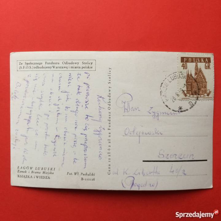 1010 Widokówka Łagów Lubuski Antykwariat zachodniopomorskie Szczecin