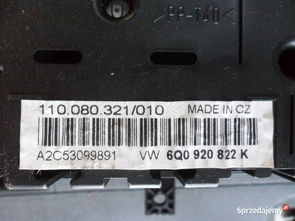 VW POLO IV 9N ZEGARY LICZNIK 14 TDI 6Q0920822K