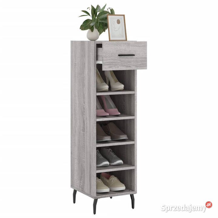 Szafka na buty szary dąb sonoma 30x35x105