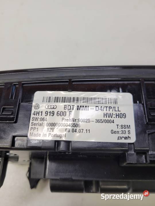 PANEL STEROWANIA MMI AUDI A8 D4 4H1919600F Przystajń