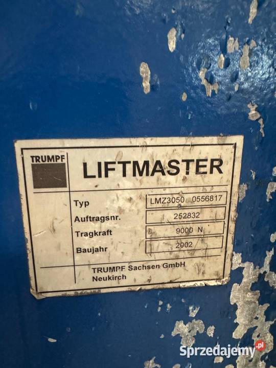 Laser TRUMPF TruLaser 5030 Classic z 2008 roku Chochołów