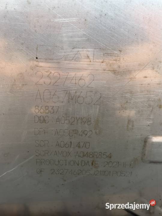 Katalizator dpf Daf Xf Xg nowy model 2327462 Marianice sprzedam