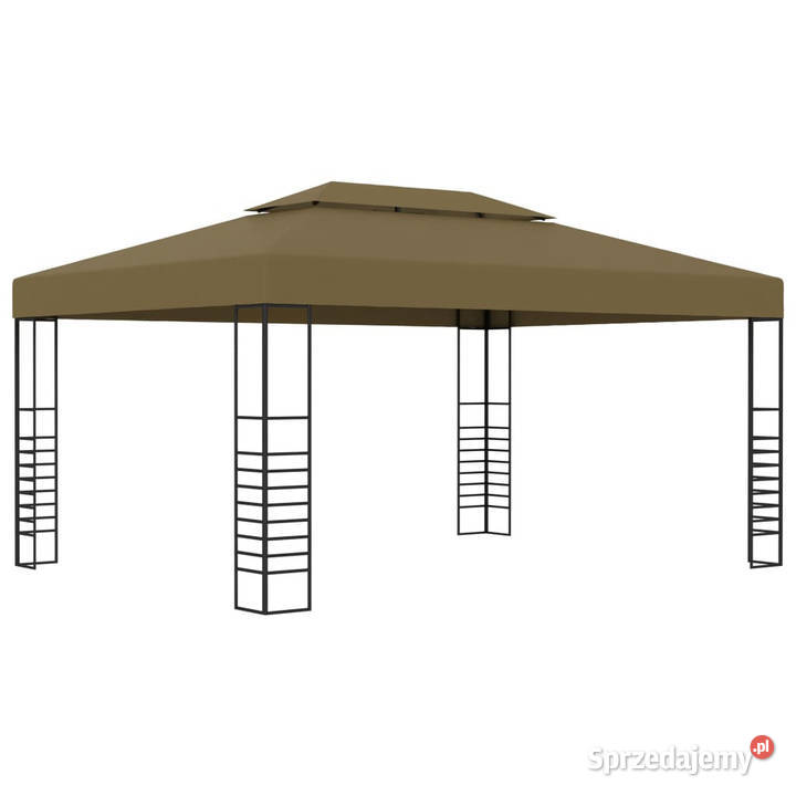 Altana ze sznurem lampek LED 3x4 m kolor taupe Warszawa