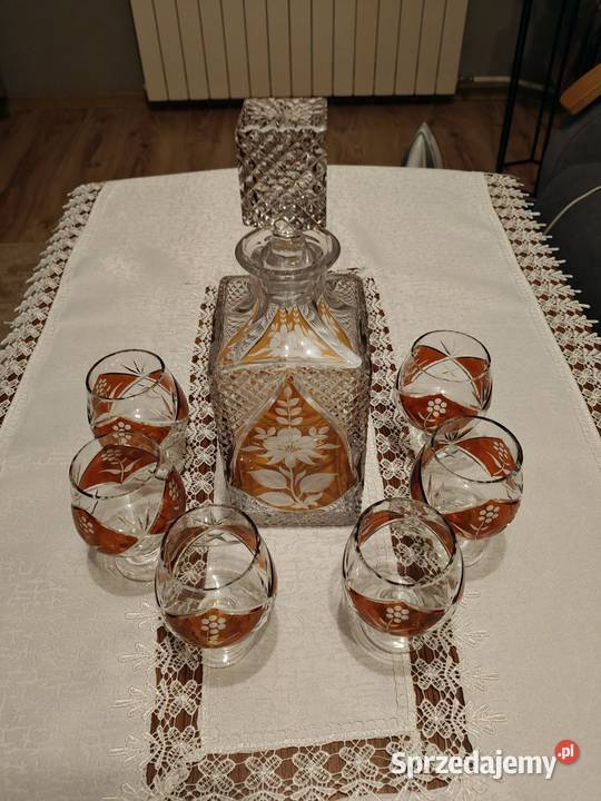 Piękna karafka z kieliszkami Tychy