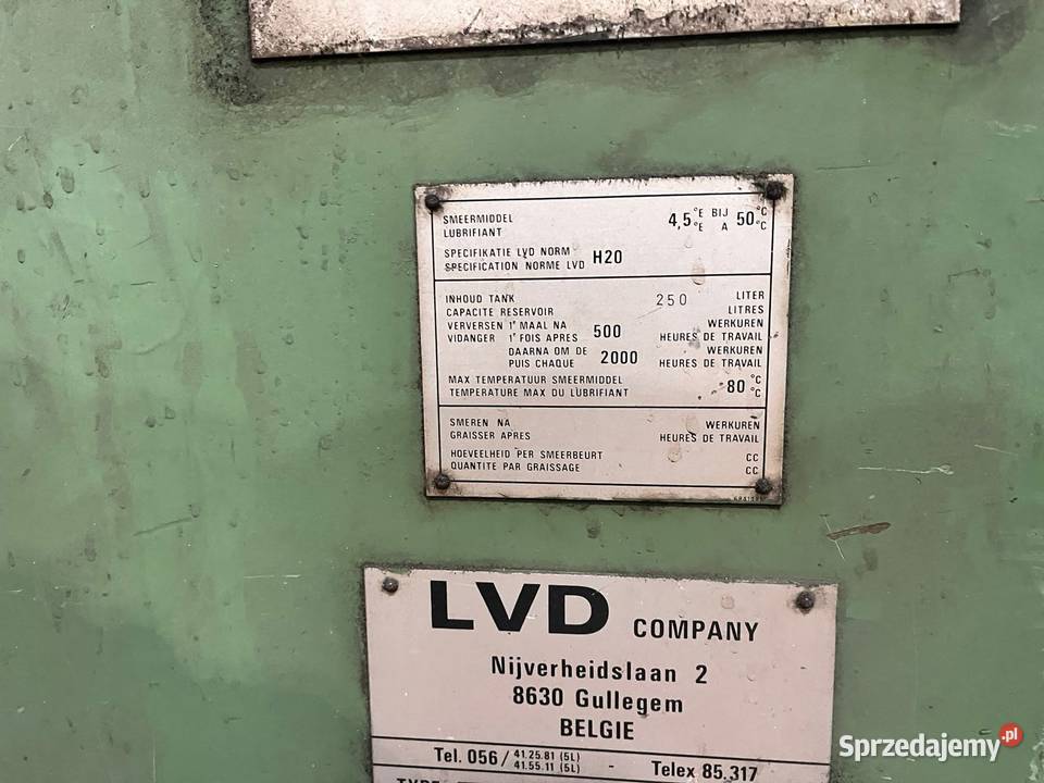 Prasa Krawędziowa Prod Belgijskiej LVD 300 x Produkcja Bydgoszcz sprzedam
