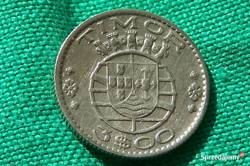 Timor Portugalski 3 escudos 1958 Ag