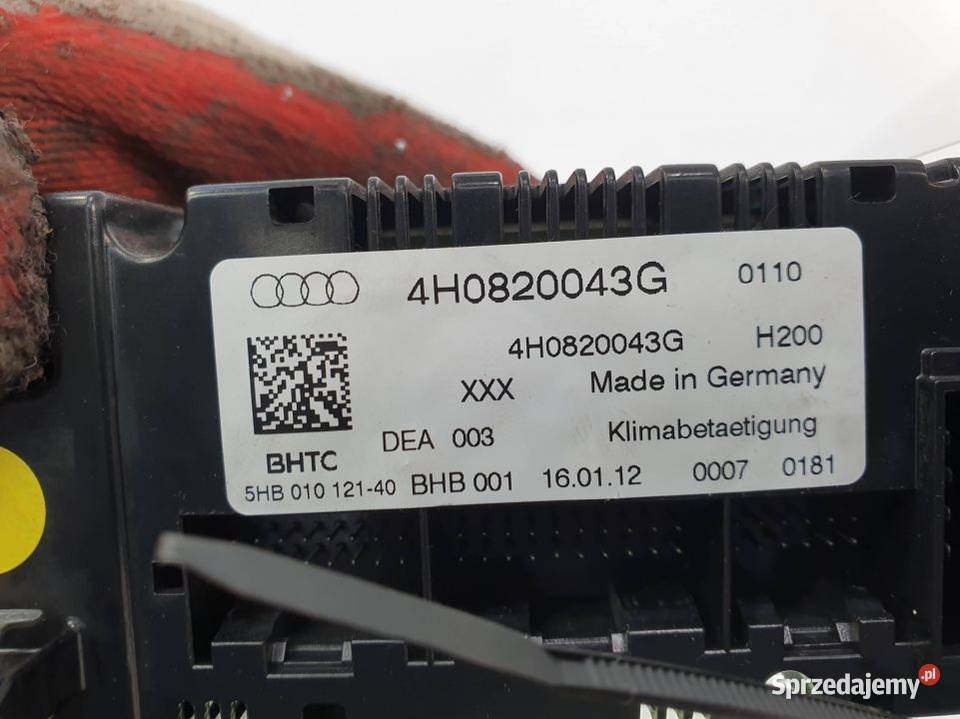 PANEL KLIMATYZACJI AUDI A8 D4 4H0820043G Lipno