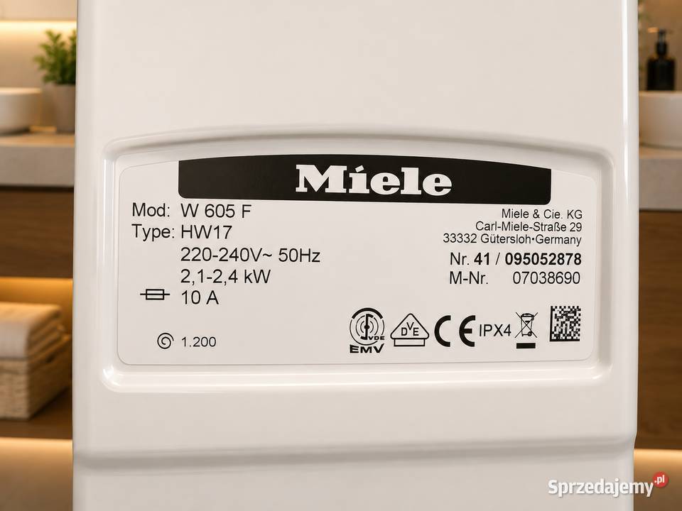 MIELE W 605 F PRALKA ŁADOWANA GÓRY NIEMIECKA wolnostojące Kalety