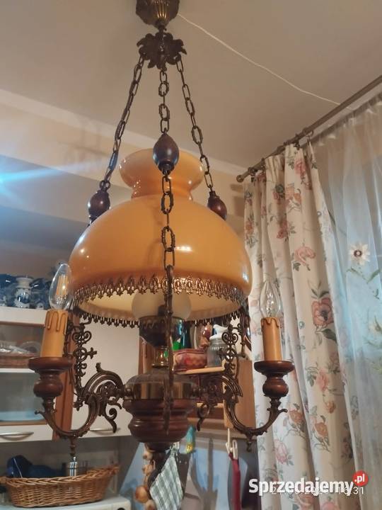 stary żyrandol lampa naftowa sprzedam