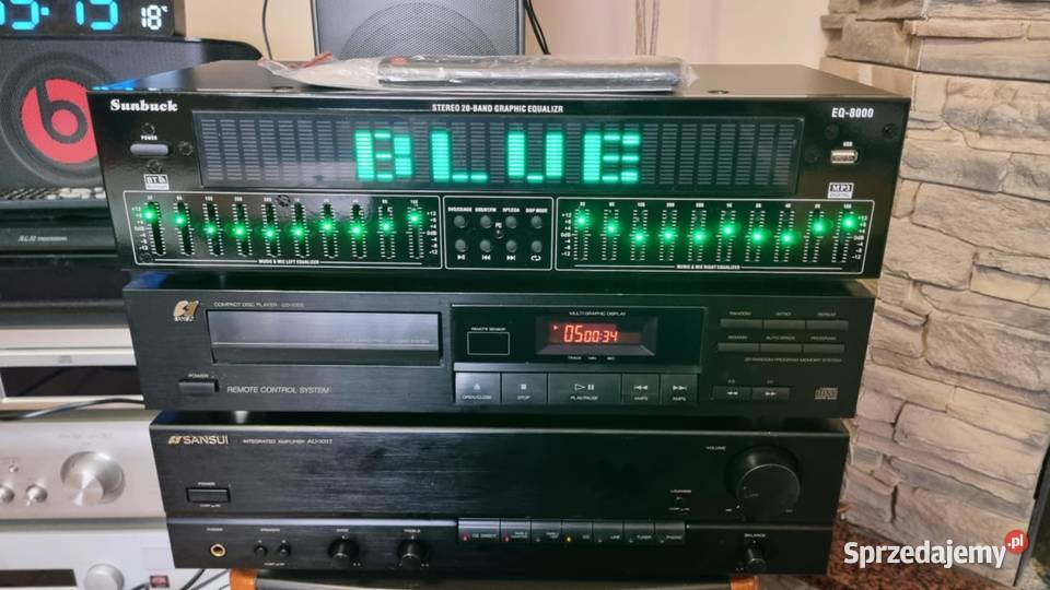 Wzmacniacz SANSUI AUX117 2x40W CD Sansui CDX105 Warta