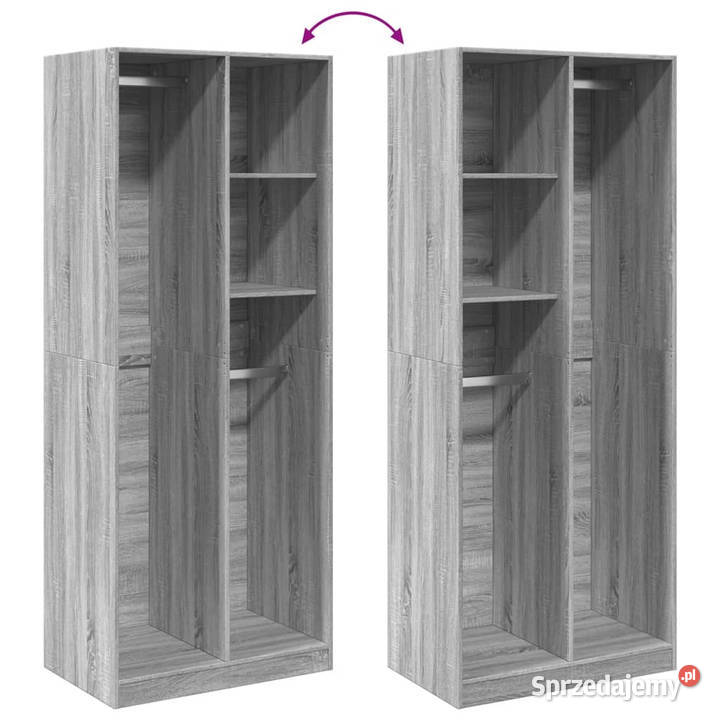 Szafa szary dąb sonoma 80x50x200 materiał Warszawa