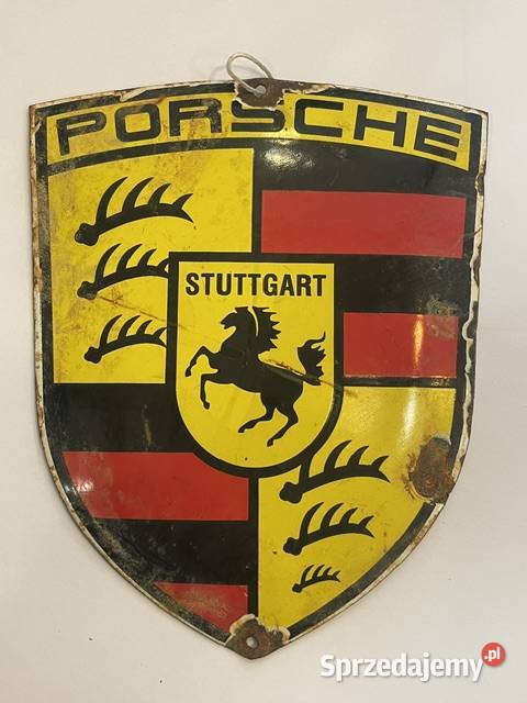 Emaliowana tabliczka Porsche Stuttgart klasyczny małopolskie Kraków