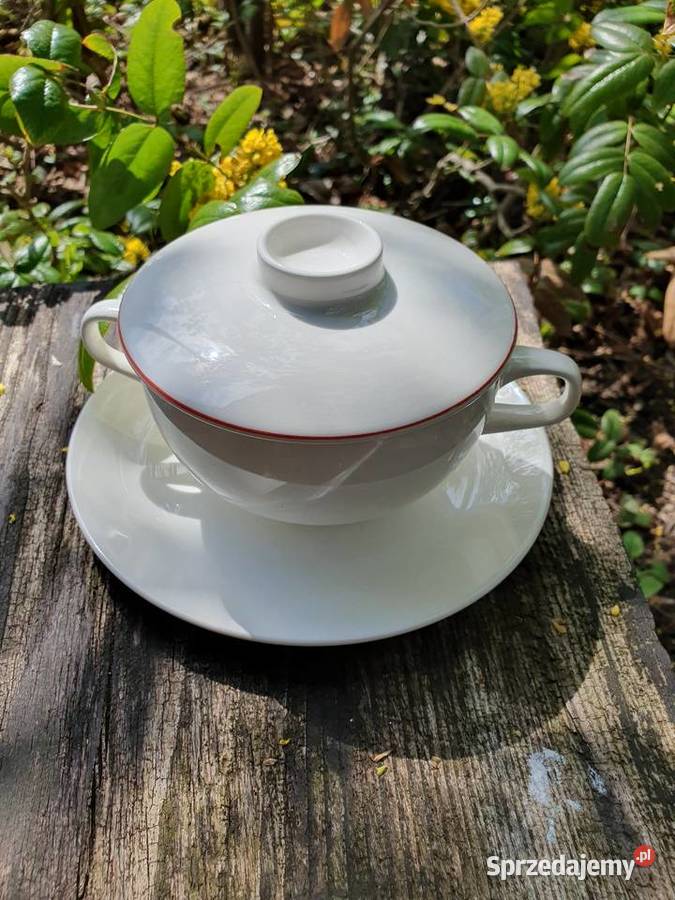 Royal Copenhagen bulionówka z pokrywką Porcelana i szkło śląskie Myszków sprzedam