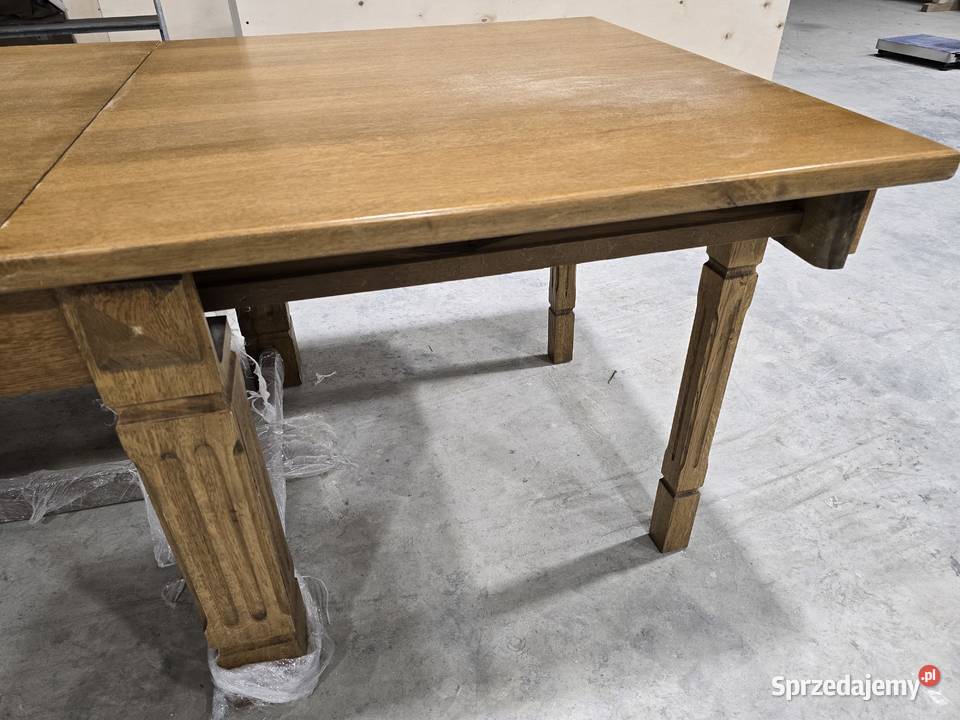 STÓŁ DĘBOWY ława SWARZĘDZ ROZKŁADANY DĄB JASNY 101cm Gdańsk