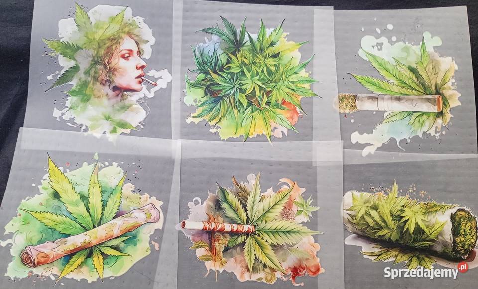 Tshirt koszula wzory cannabis marihuana konopie sprzedam