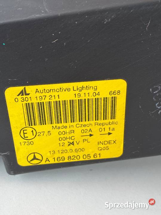Mercedes W169 A klasa A1698200561 soczewka LAMPA