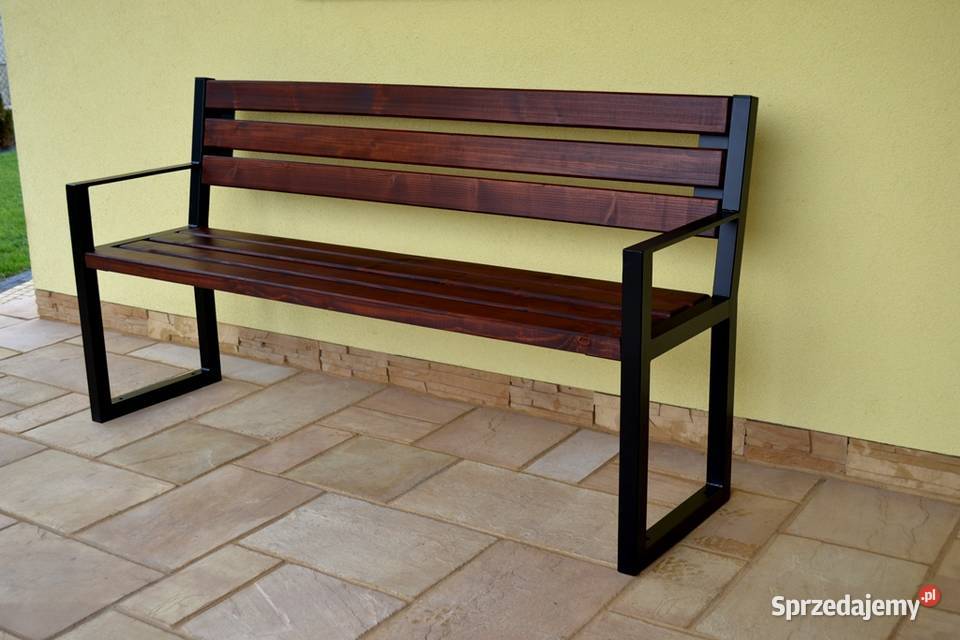 Ławka Parkowa miejska z podłokietnikami z
