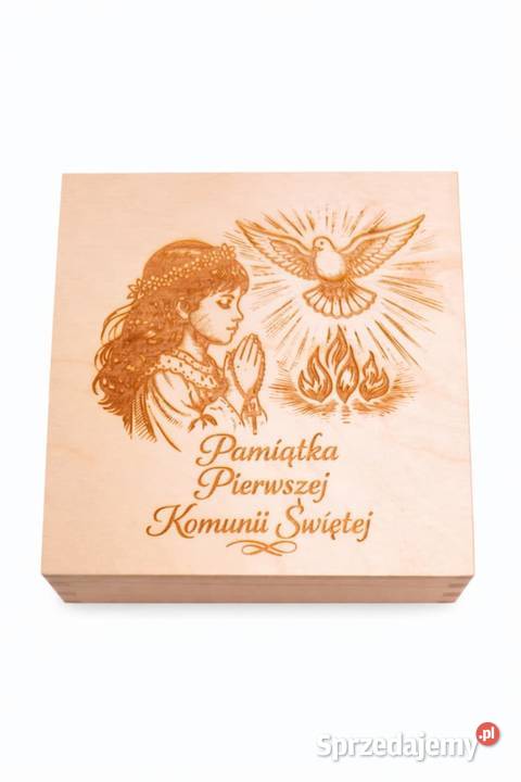 Pamiątka Pierwszej Komunii Świętej skrzynka z Sucha Beskidzka