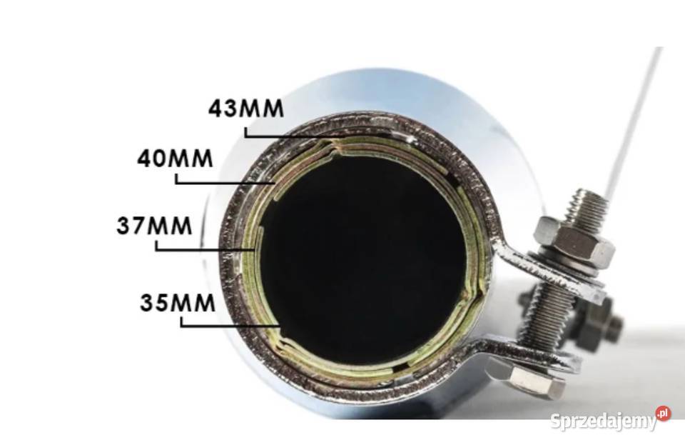 Tłumik CAFE RACER Wydech chrom 45