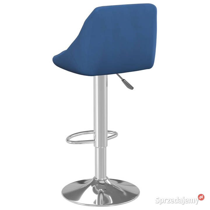 Stołek barowy niebieski obity aksamitem WM335298 mazowieckie Warszawa
