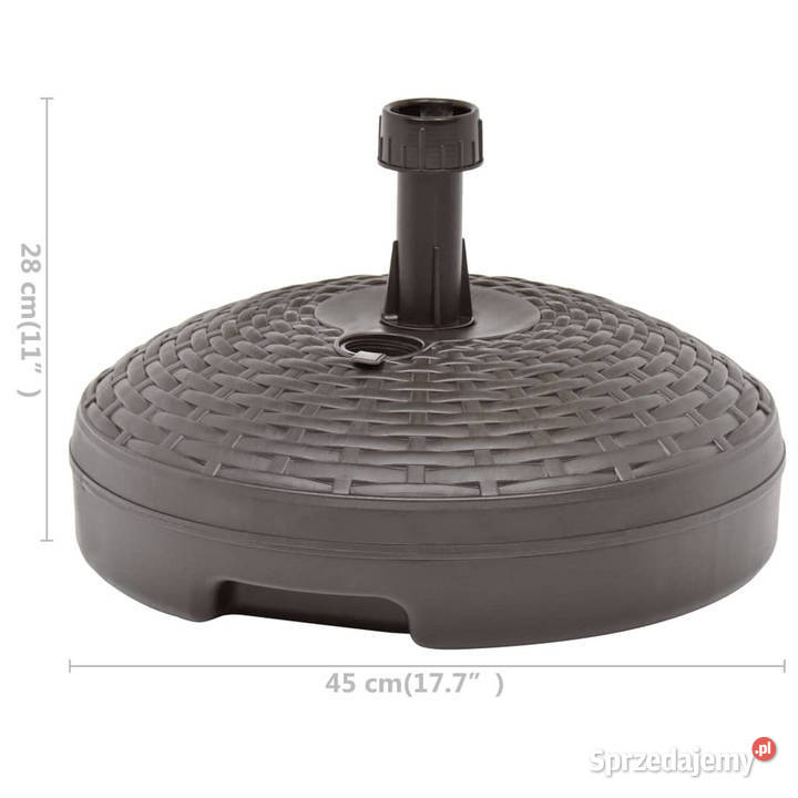 Podstawa pod parasol 20 L brązowa rattan z mazowieckie