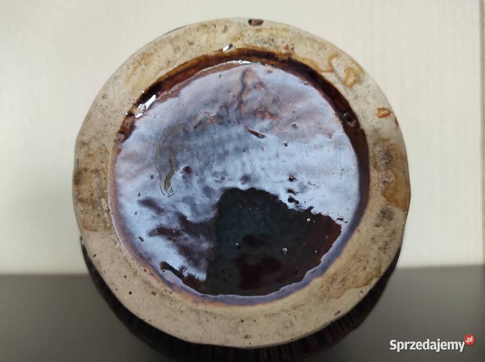 Wazon ceramiczny PRL Rękodzieło Warpechy Stare
