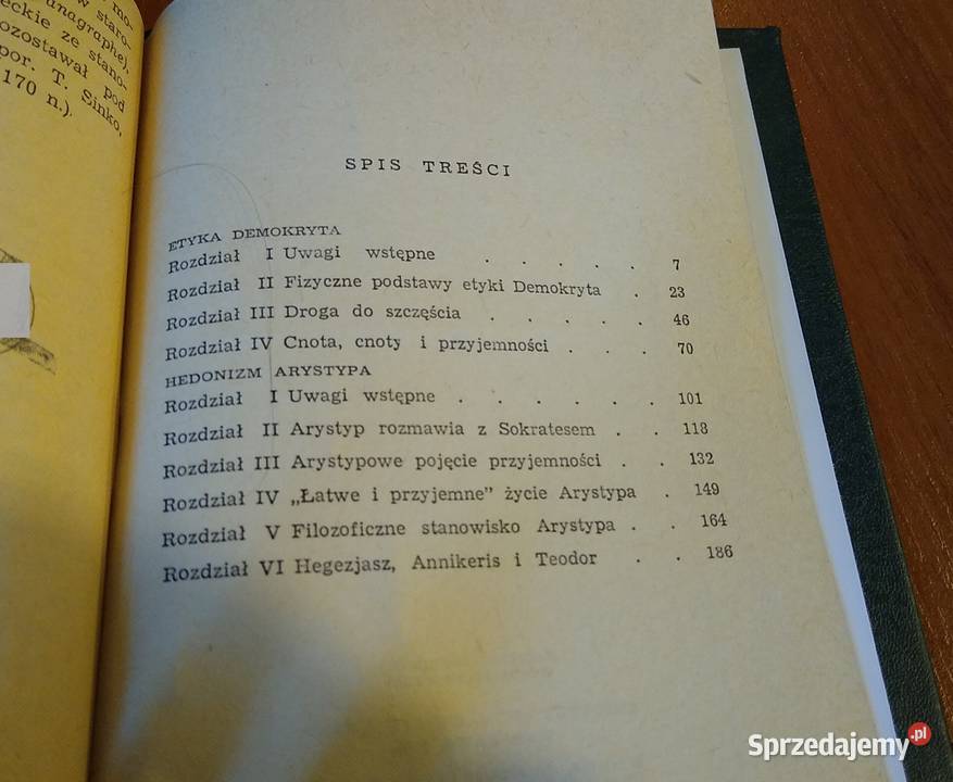 Etyka Demokryta i hedonizm Arystypa Adam twarda pomorskie Gdańsk