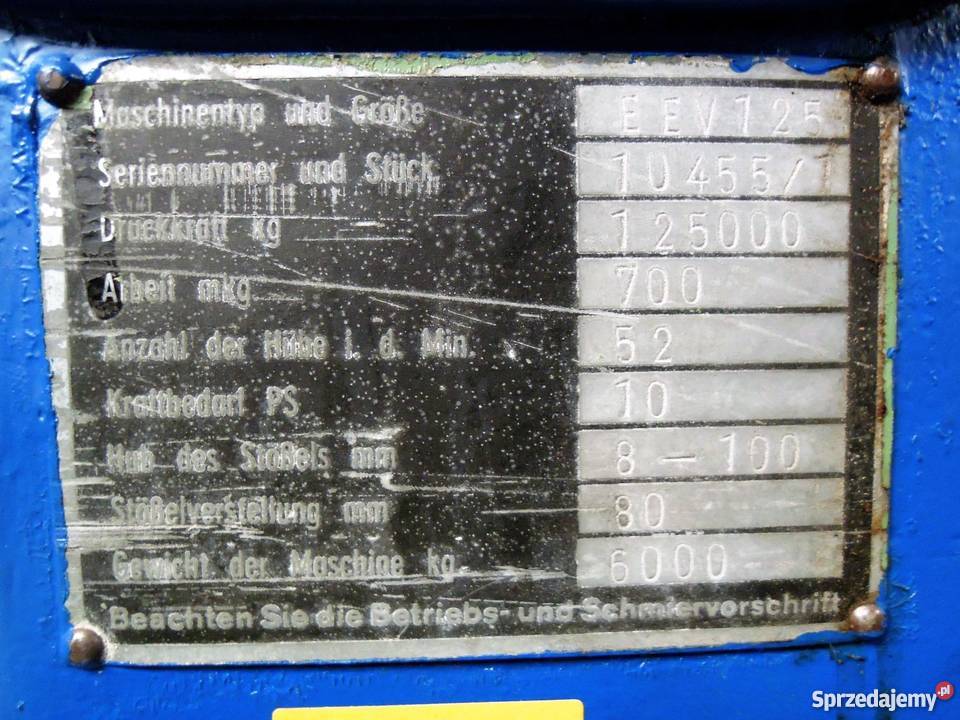 PRASA Mimosrodowa 125 TON Ruhrmann Niemiecka Siepraw