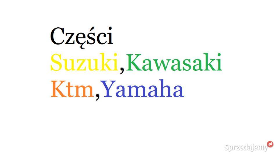 Części OEM Suzuki Kawasaki Ktm Yamaha