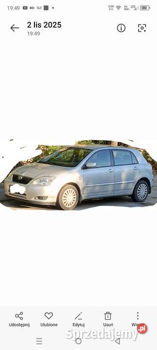 Toyota Corolla E12 klapa srebrnaINNE CZĘŚCI Klapy bagażnika Karoseria Żarki