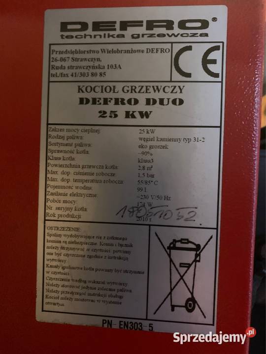 Części do pieca DEFRO duo 25kW Maciejów