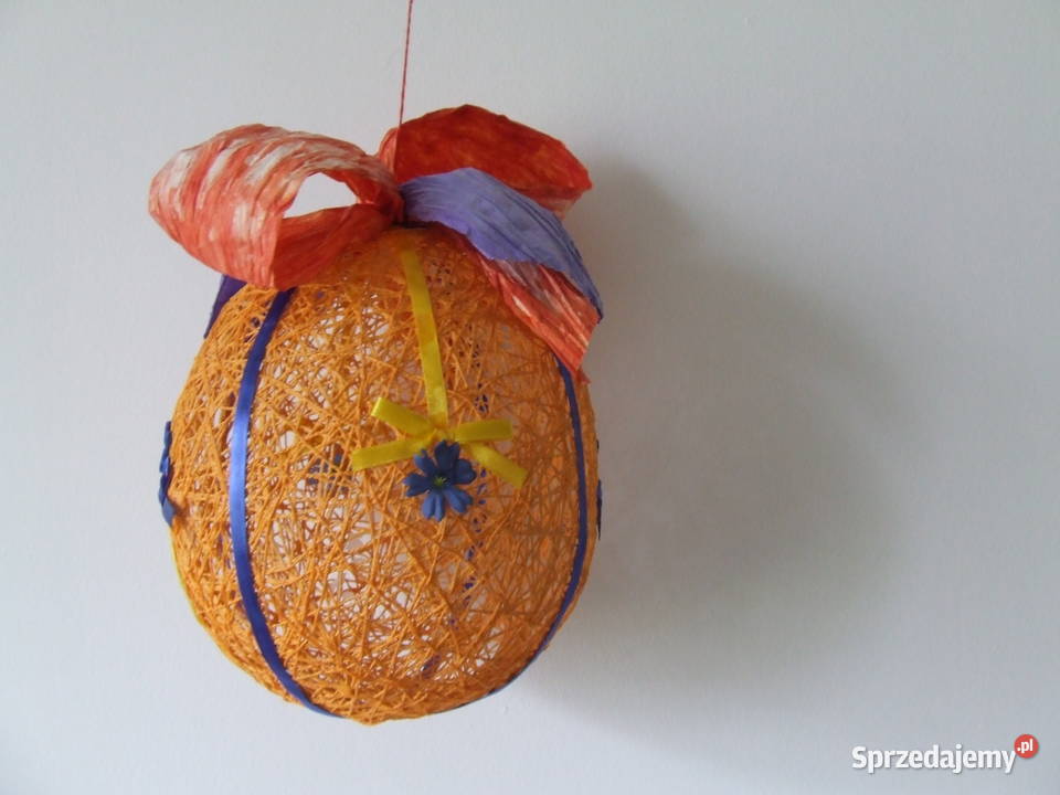 Dekoracyjne jajko wielkanocne pomarańczowe 16 20 pomarańczowy