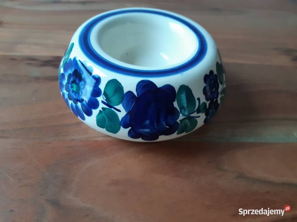 PRL Fajans Włocławek Popelniczka Popielnica Porcelana i szkło mazowieckie