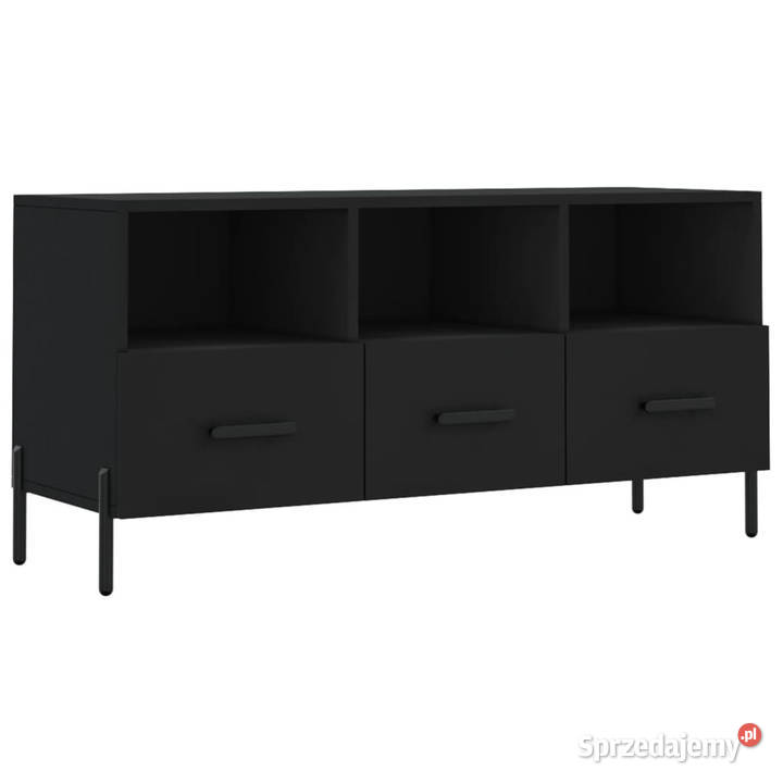 Szafka pod TV czarna 102x36x50 materiał mazowieckie