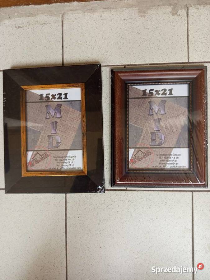 2 x Ramki drewniane na foto 15 x 21 w kolorze Warszawa sprzedam