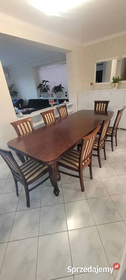 Stół rozkładany jadalniany debowy 10 krzeseł Stoły Radomsko sprzedam